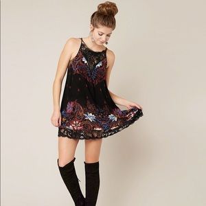 Free People Black slip dress